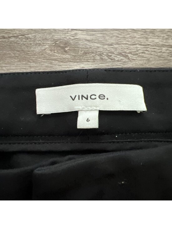 Vince Tapered Stove Pipe Pant Womens 6 Black Pintuck Ponte Full Length - Picture 5 of 16